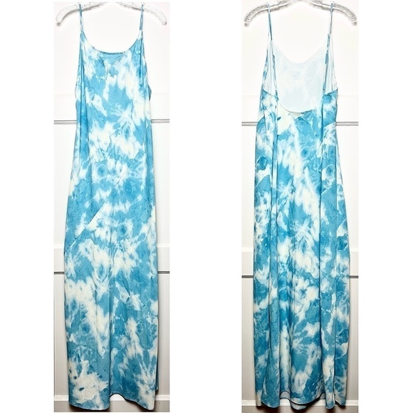 THAKOON 90s Cloud Sky Print Sleeveless Bias Cut Scoop Neck Maxi Slip Dress 14 - Picture 4 of 8